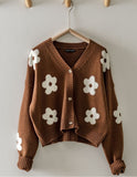 Flower Cropped Sweater