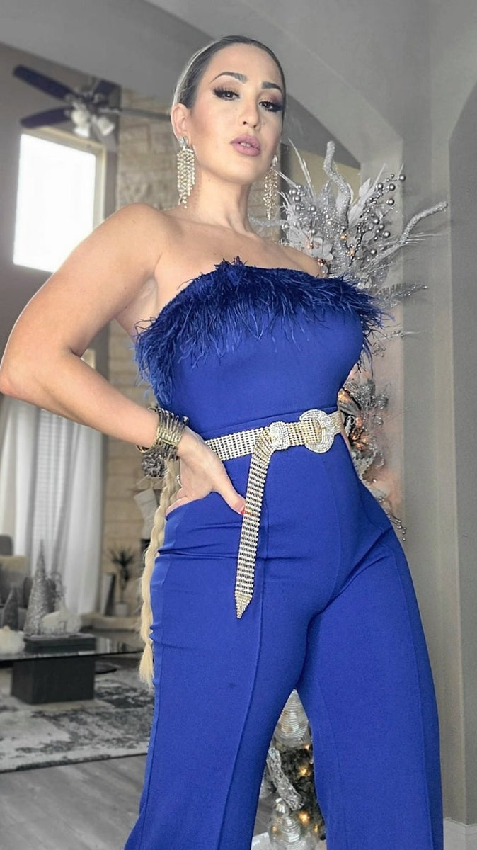 Peacock store blue jumpsuit