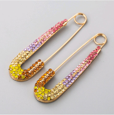 Safety pin earrings