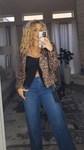 Leopard Suede Jacket