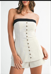 Linen Strapless Set
