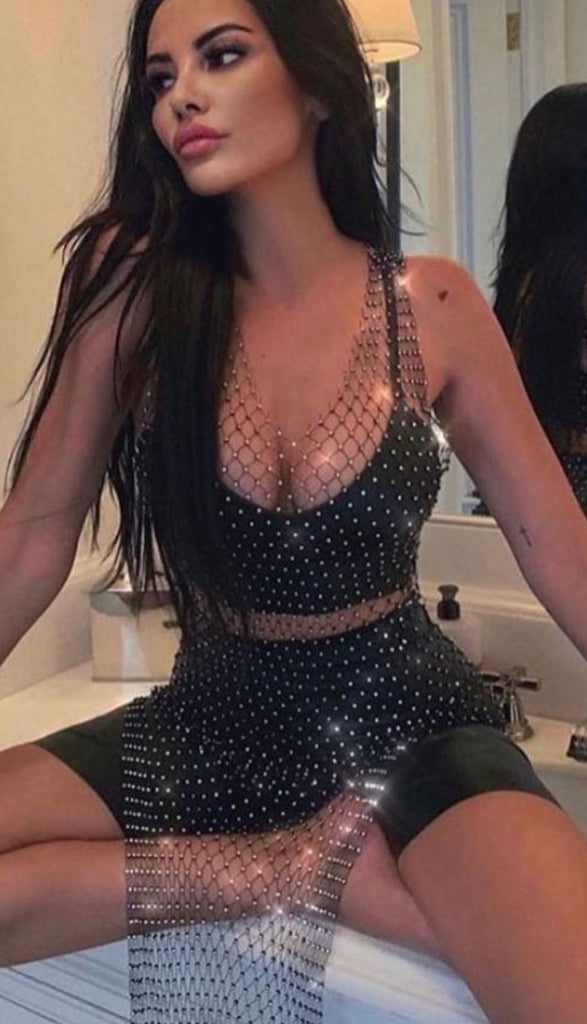 coraline mesh dress Bling Mesh Dress – CoraLine Boutique