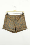 Leather Leopard Shorts