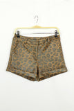 Leather Leopard Shorts