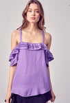 Violet Ruffle Top